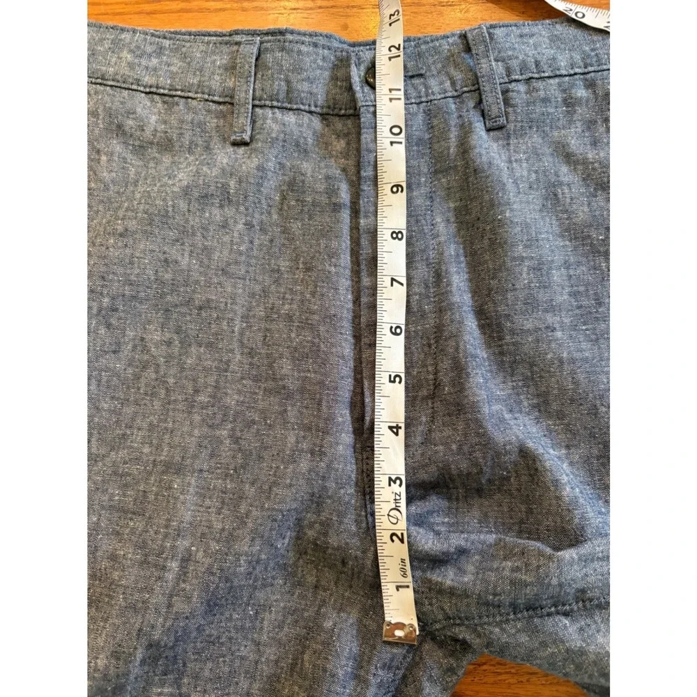 Levis Mens Blue‎ Linen Cotton Blend Flat Front Shorts Size 36 Preppy